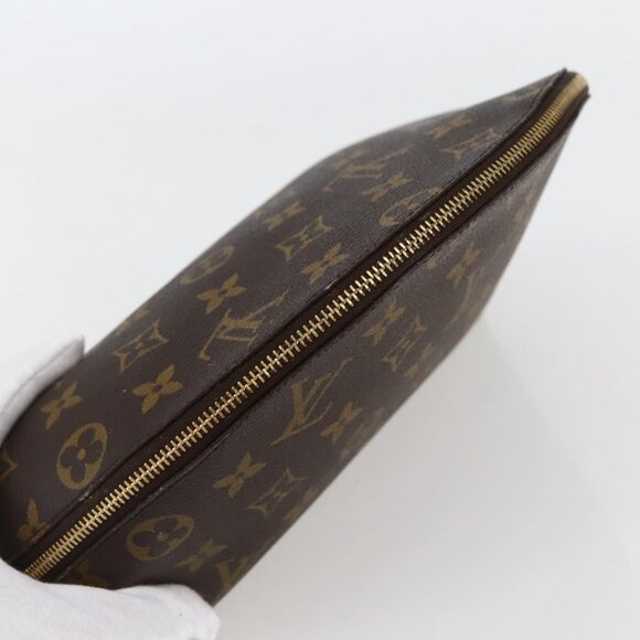LOUIS VUITTON Monogram Trousse Demi Ronde Cosmetic Pouch LV Auth - Picture 7 of 16